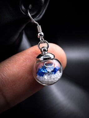Mystic Relic Orb Earrings Sterling Silver Crystal Jewelry